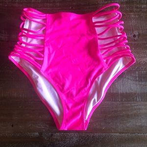 High waisted swim bottom